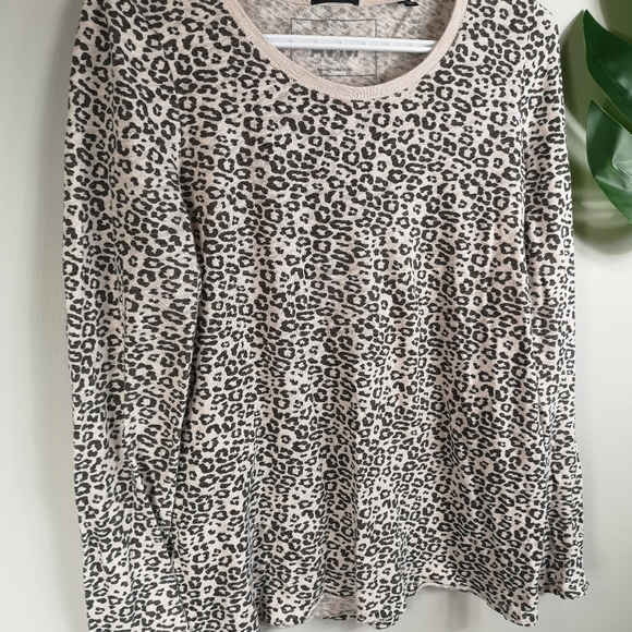 Revolve ATM burnout cotton long sleeve knit top - Picture 7 of 8